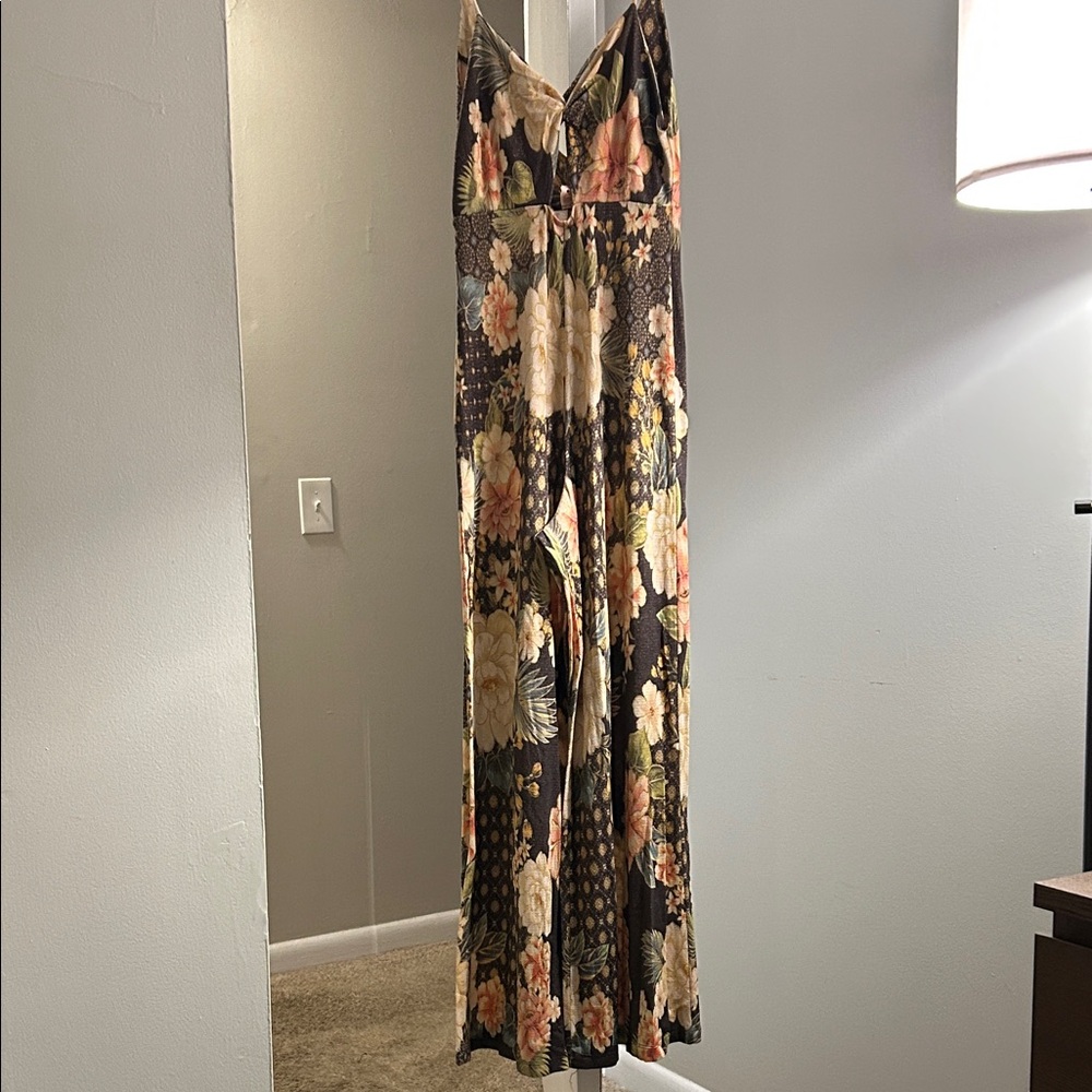 FARM RIO Floral Print Jumpsuit